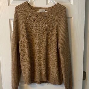 LOFT Textured Brown Sweater